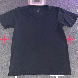 Plain black V Neck